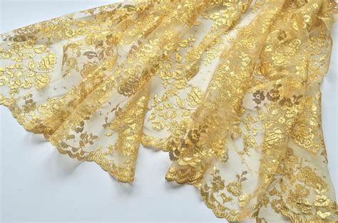 gold lace fabric